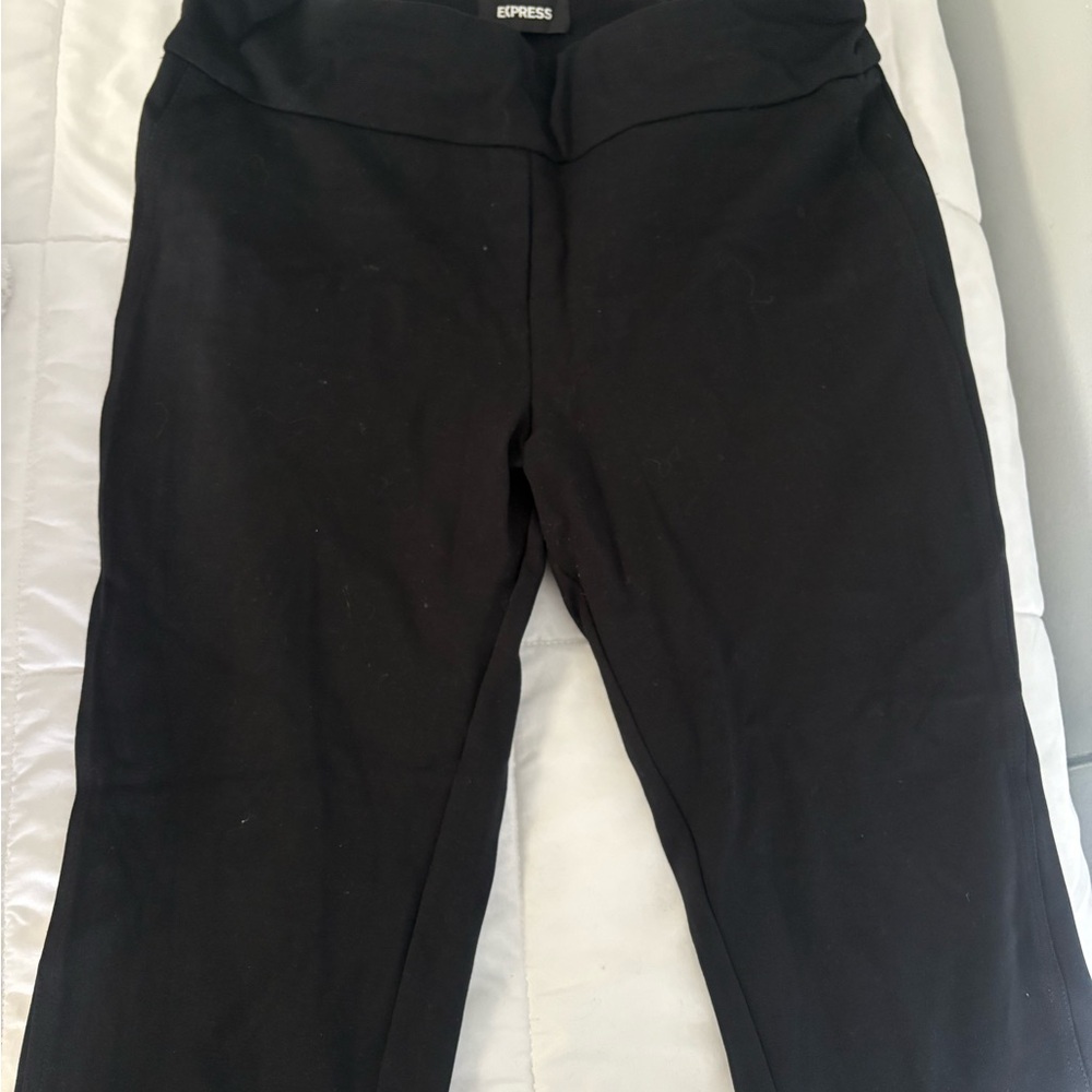 Express High Rise Black Columnist Ankle Pants